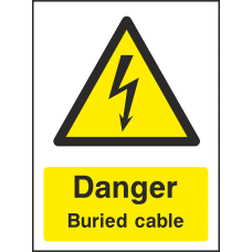 Danger Buried Cable - Portrait